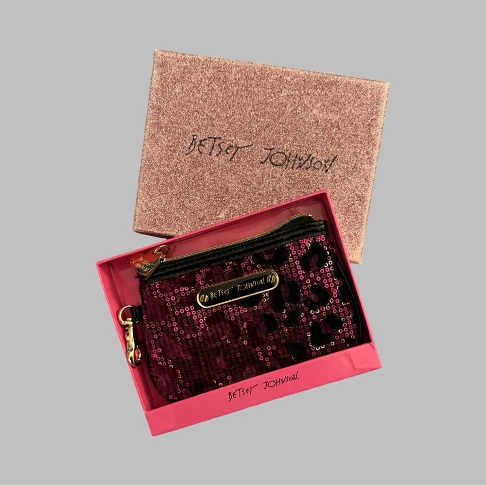 Betsey Johnson Pink Sequin Clutch